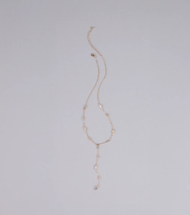 Best Version Of Me Rhinestone Lariat Necklace