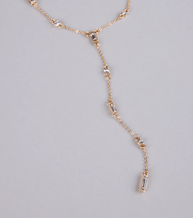 Best Version Of Me Rhinestone Lariat Necklace | Windsor