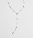 Best Version Of Me Rhinestone Lariat Necklace