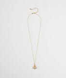 Cute Glamour Rhinestone Bee Charm Necklace