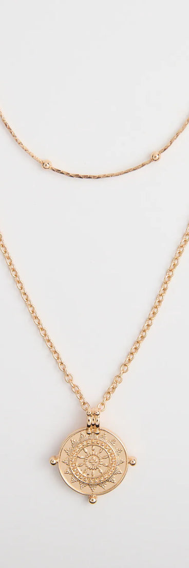 Get inspired with the Find Your Spark Compass Pendant Necklace Set, a feed-worthy gold piece that’s part of Windsor's updated and curated women’s clothing edit packed with must-have fall outfit ideas.