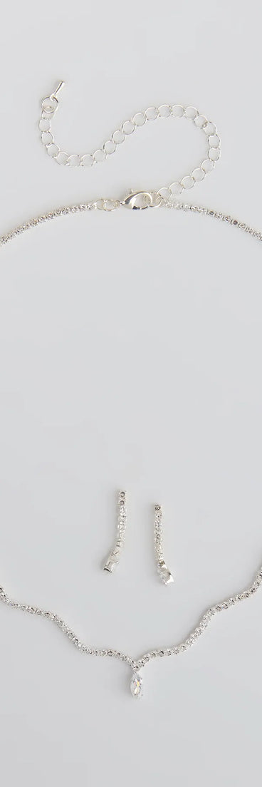 Major Gem Necklace And Earrings Set