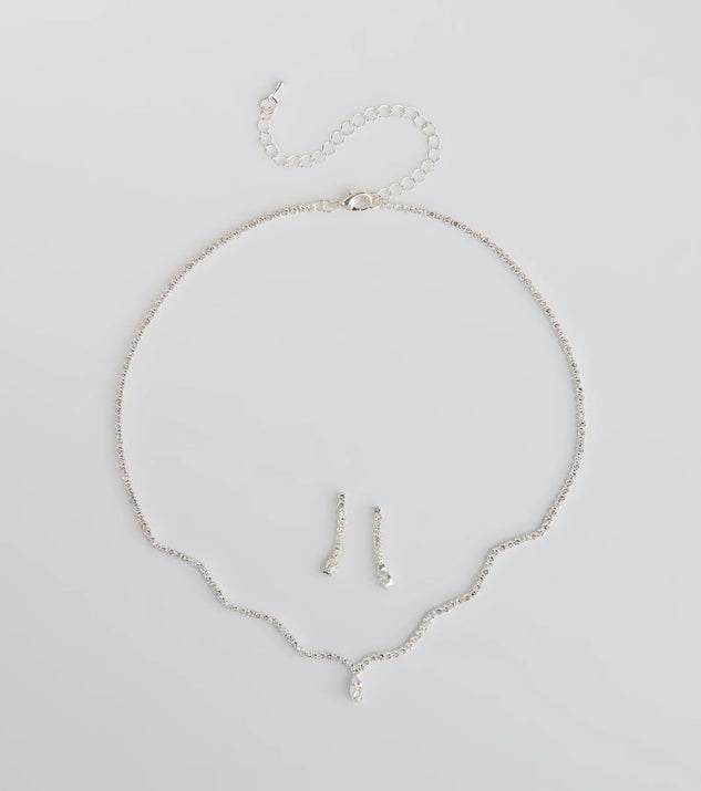 Major Gem Necklace And Earrings Set