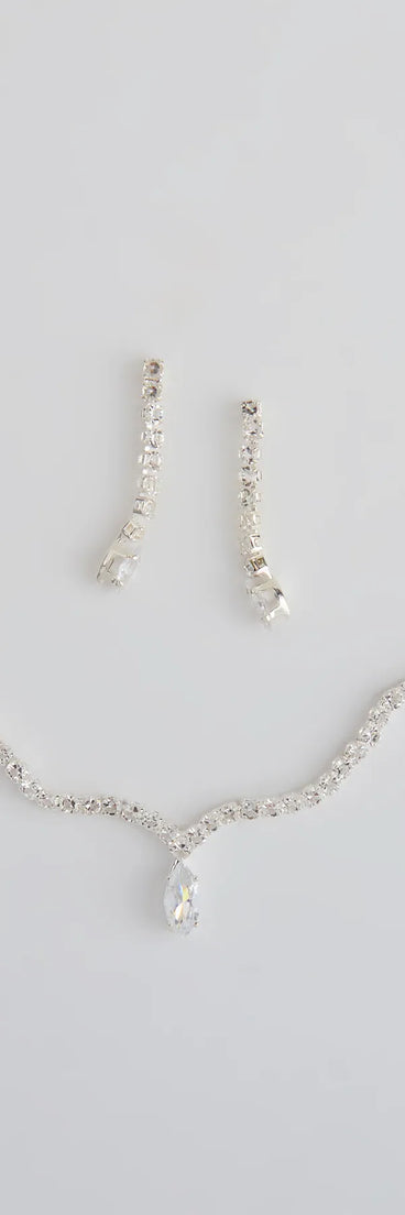 Major Gem Necklace And Earrings Set