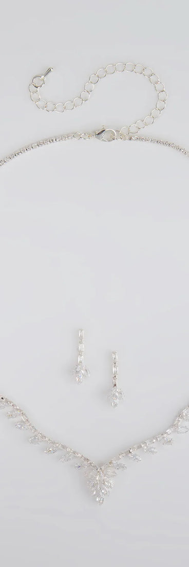 Get inspired with the Dazzling Match Necklace And Earrings Set, a feed-worthy silver piece that’s part of Windsor's updated and curated women’s clothing edit packed with must-have fall outfit ideas.