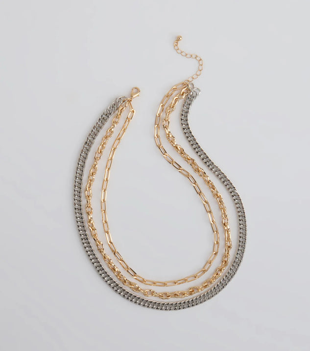 Chain Addiction Layered Necklace