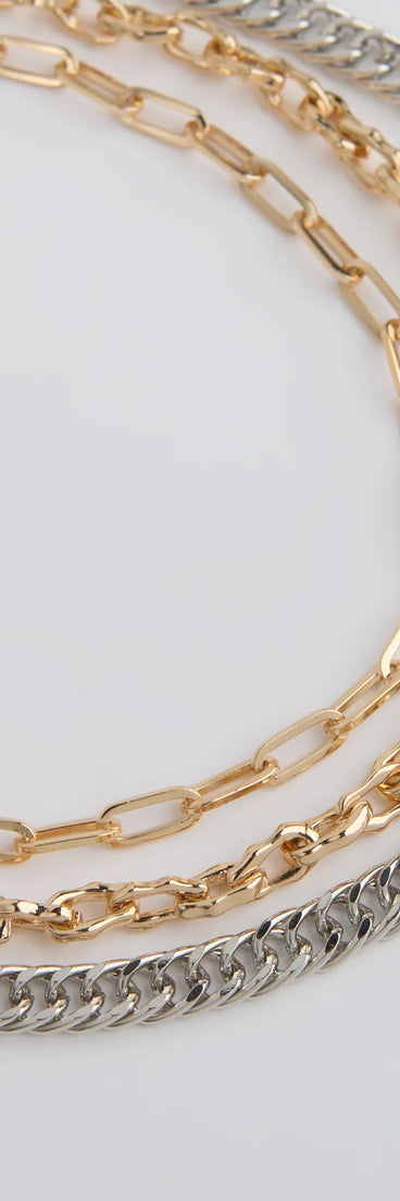 Get inspired with the Chain Addiction Layered Necklace, a feed-worthy multi-color piece that’s part of Windsor's updated and curated women’s clothing edit packed with must-have fall outfit ideas.