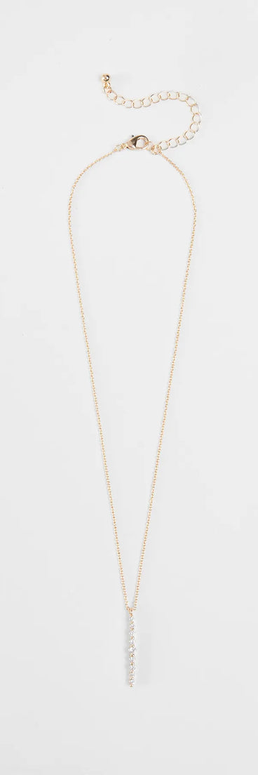 Get inspired with the Hidden Shine Rhinestone Pendant Necklace, a feed-worthy gold piece that’s part of Windsor's updated and curated women’s clothing edit packed with must-have fall outfit ideas.