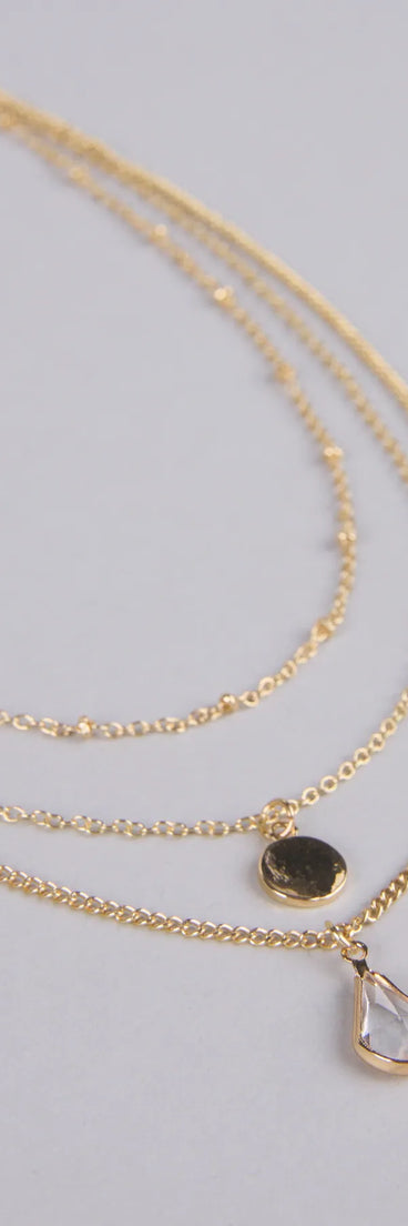 In The Details Dainty Layered Charm Necklace