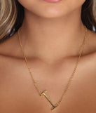 Large Initial Charm Necklace