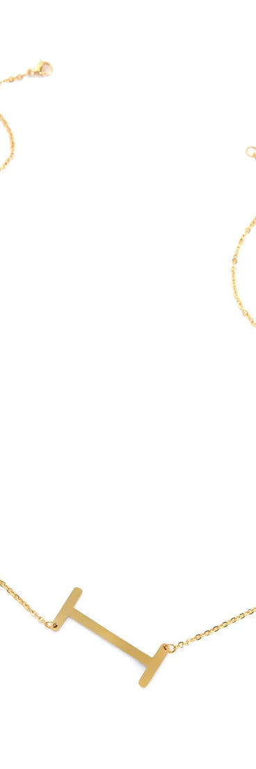Large Initial Charm Necklace