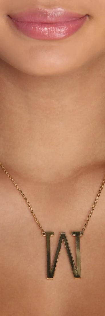 Large Initial Charm Necklace