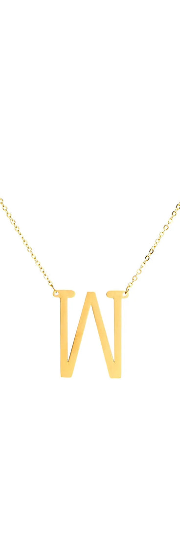 Large Initial Charm Necklace