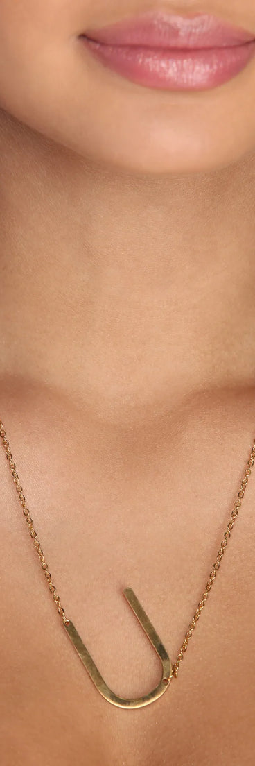 Large Initial Charm Necklace