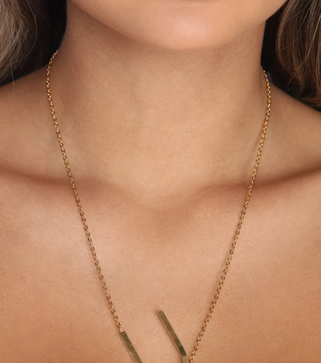 Large Initial Charm Necklace