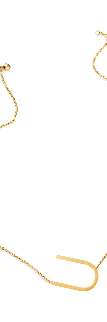 Large Initial Charm Necklace