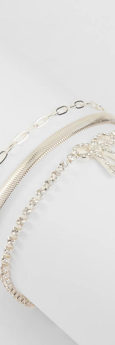 A Little Glam Moment Three-Pack Bracelet Set
