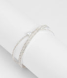 Luxe Invitation Rhinestone Criss Cross Bracelet