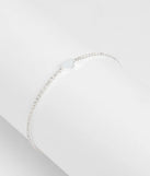 The Heart It Rhinestone Bracelet in silver brings sleek style to any graduation outfit, from cap and gown to after-party.