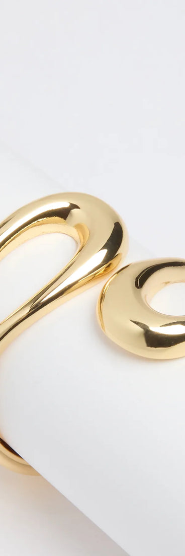 Trendy Sheen Hinge Cuff Bracelet