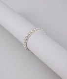 Stacked in Sparkle Rhinestone Memory Wire Bracelet