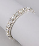 Stacked in Sparkle Rhinestone Memory Wire Bracelet