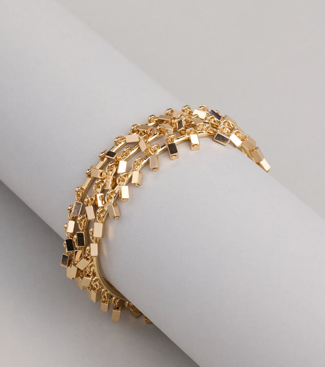 Trendy Glamour Fringe Cuff Bracelet