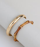 Stacked And Sculpted Two-Pack Bracelet Set
