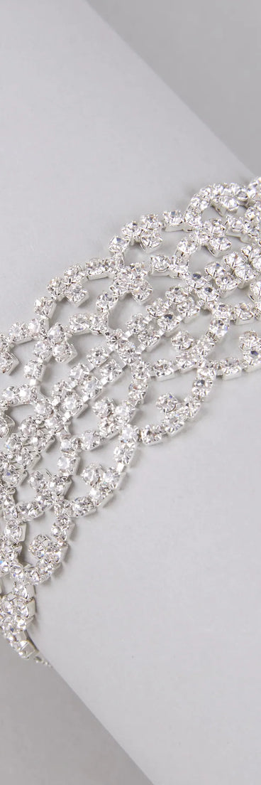 Luxe And Luminous Rhinestone Bracelet