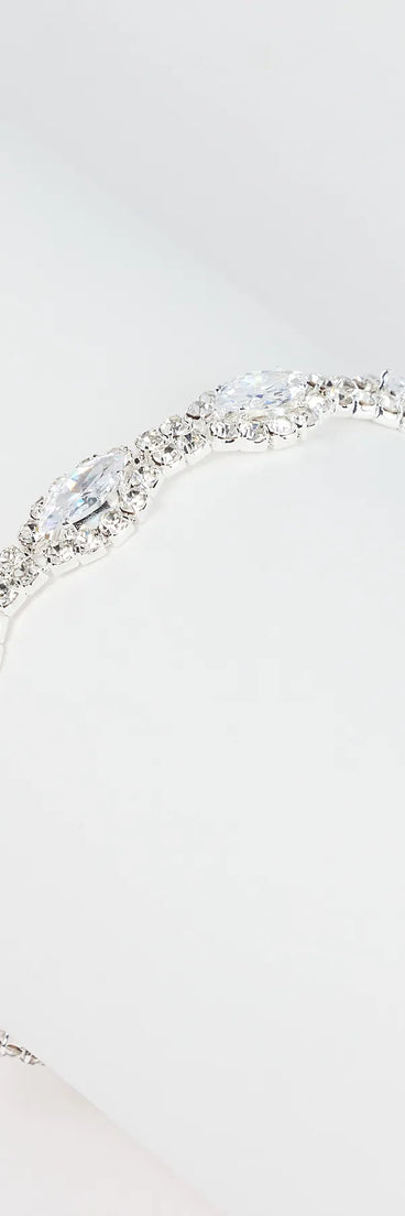 Classic Glamour Rhinestone Tennis Bracelet