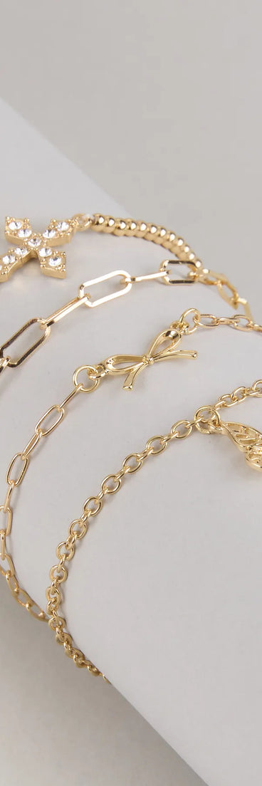 Sweet On Stack Four-Pack Bracelet Set