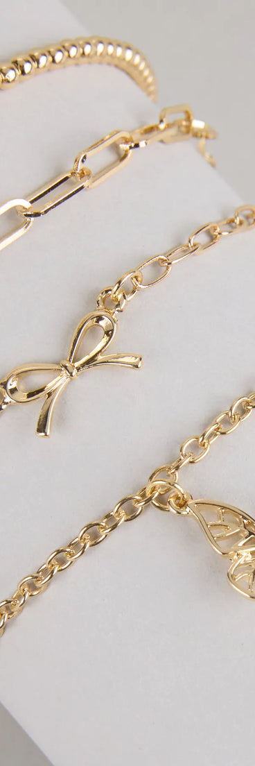 Sweet On Stack Four-Pack Bracelet Set