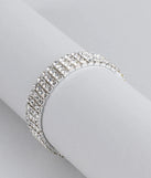 Major Glitz Rhinestone Stretch Bracelet