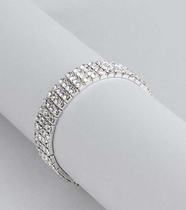 Major Glitz Rhinestone Stretch Bracelet