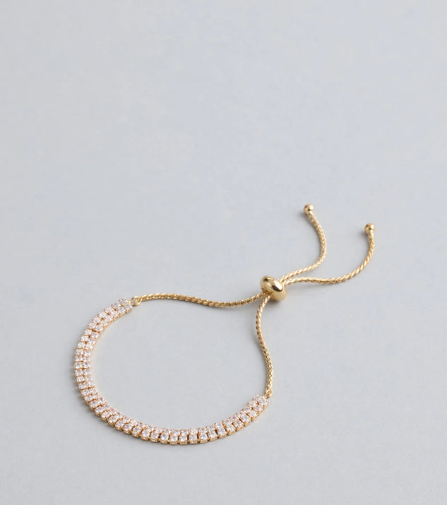 Glam Classic Cubic Zirconia Slider Bracelet