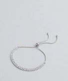 Glam Classic Cubic Zirconia Slider Bracelet