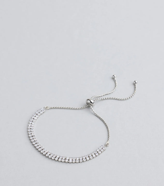 Glam Classic Cubic Zirconia Slider Bracelet