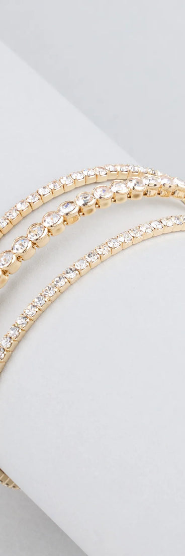 Glimmering Shine Rhinestone Cuff Bracelet