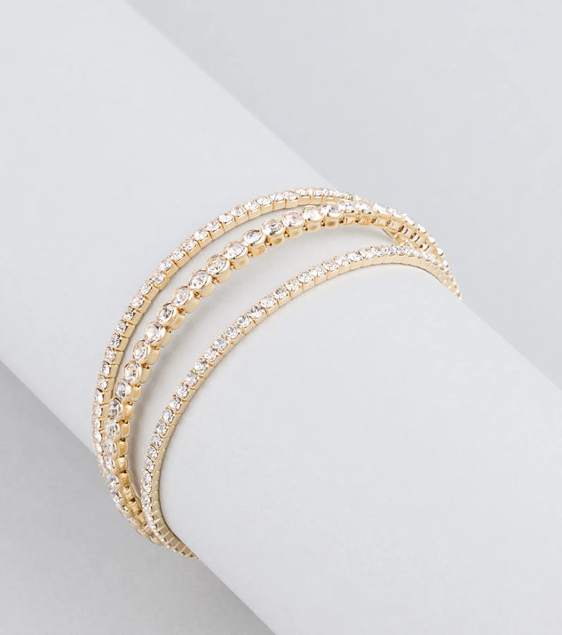 Glimmering Shine Rhinestone Cuff Bracelet