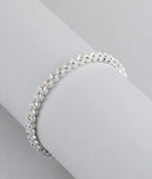Pretty Shine Rhinestone Memory Wire Bracelet