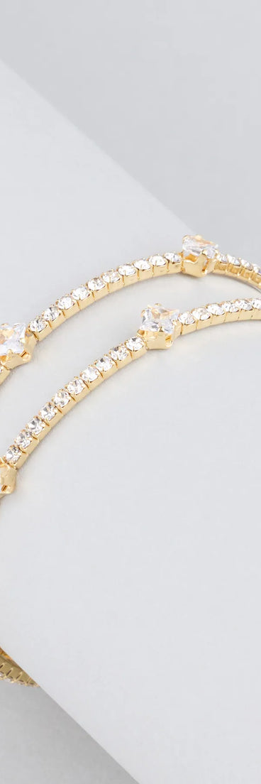 Gorgeous Shine Cubic Zirconia Cuff Bracelet