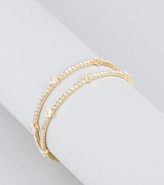 Gorgeous Shine Cubic Zirconia Cuff Bracelet