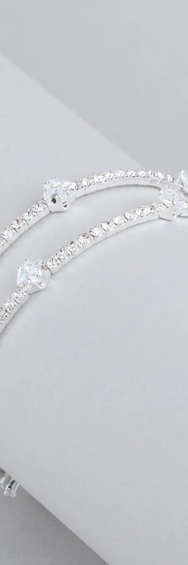 Gorgeous Shine Cubic Zirconia Cuff Bracelet