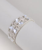Crown Jewel Rhinestone Cuff Bracelet