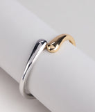 Double Take Two Toned Cuff Bracelet
