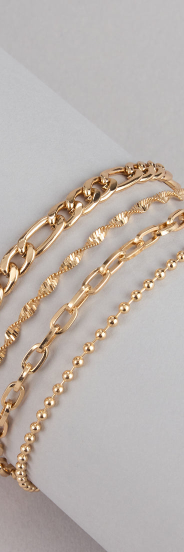 Layer It On Multi-Chain Bracelet Set