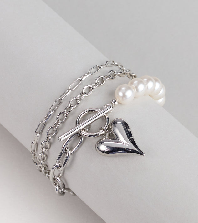 Love Linked Bracelet Stack