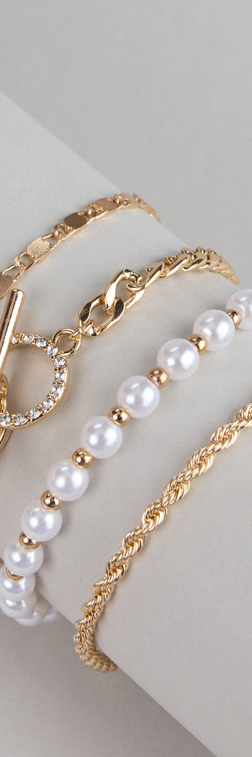 Luxe Shine Four-Piece Bracelet Set