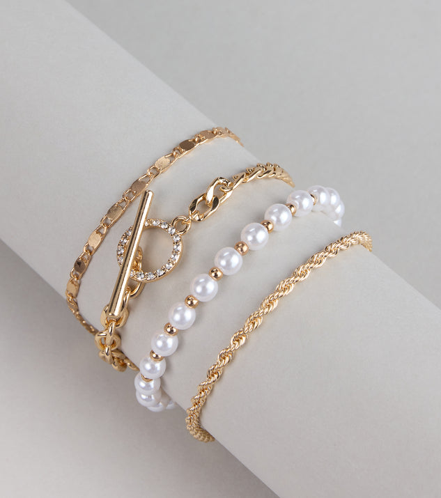 Luxe Shine Four-Piece Bracelet Set