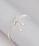 Classy Demure Rhinestone Bow Bracelet